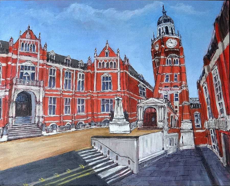 painting of Croydon Clocktower