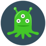 Icon showing green alien