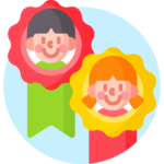 Icon showing children's badges